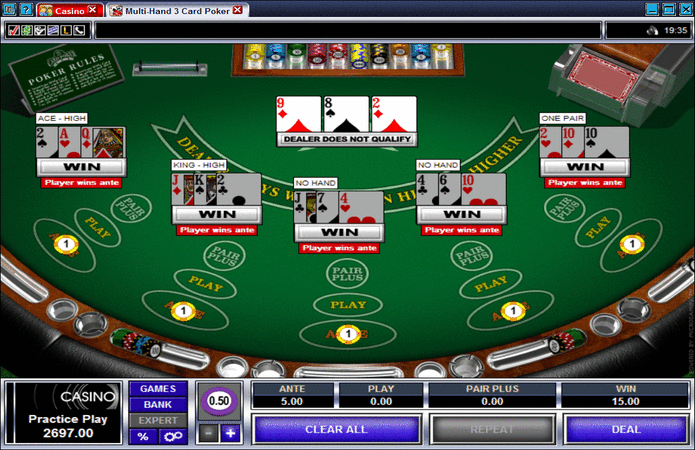 3 Card Poker Card Game