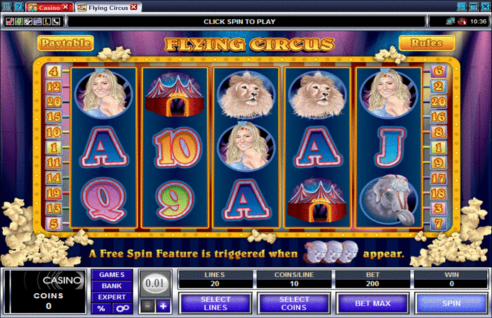 Flying Circus Slot Machine