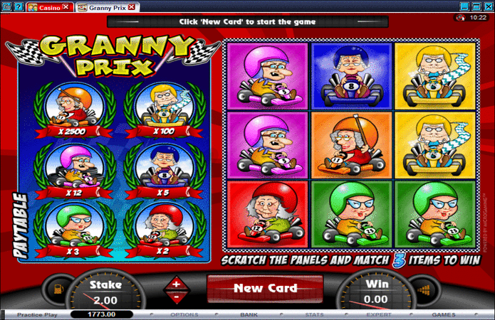 Granny Prix Scratch Card