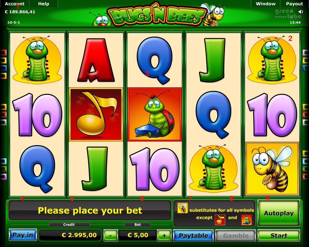 Green Tube Slot Layout