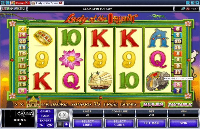 Lady Of The Orient Slot Machine