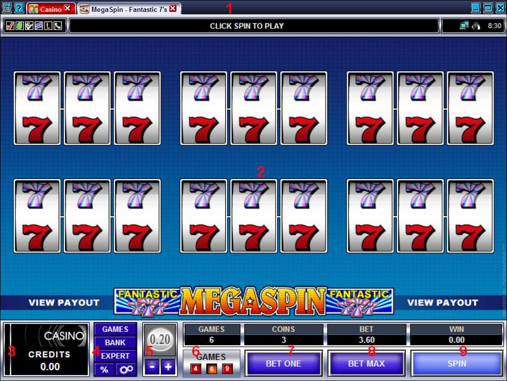 Mega Spin Slot Layout