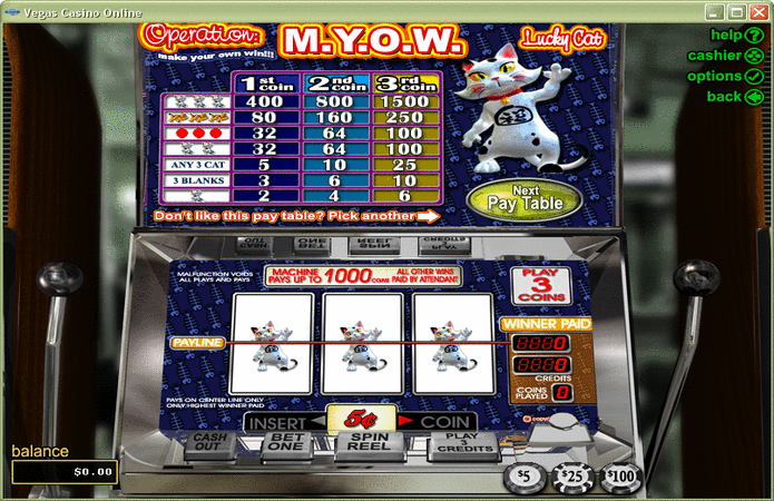 Operation MYOW slot game