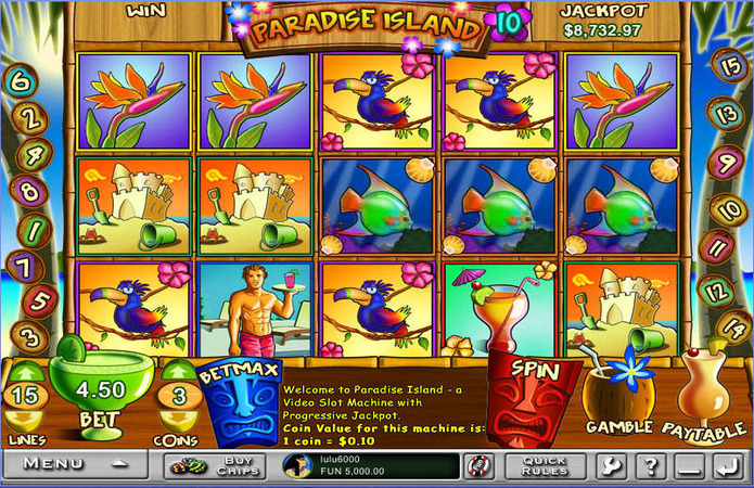 Paradise Island 10 Slot Game