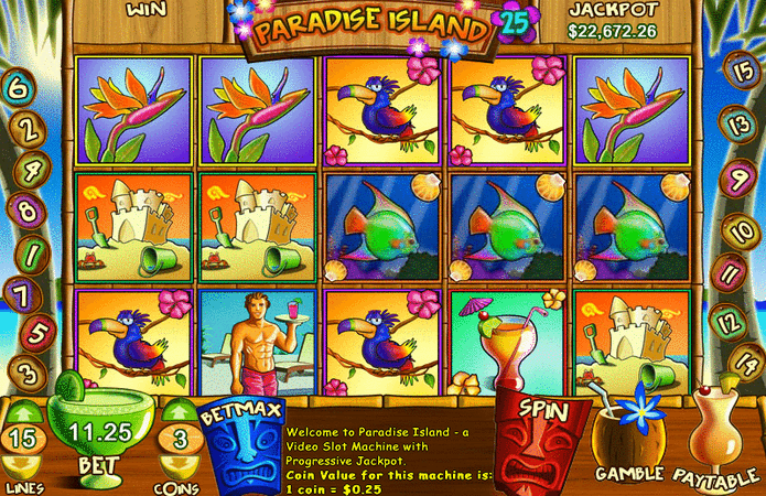 Paradise Island 25 Slot Game