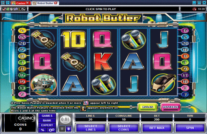 Robot Butler Slot Machine
