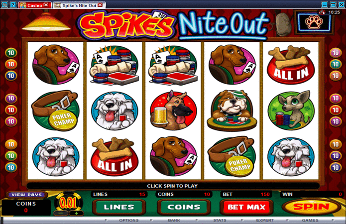 Spike's Nite Out Slot Machine