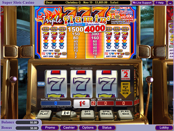 Triple Flamin 7s Slot Game
