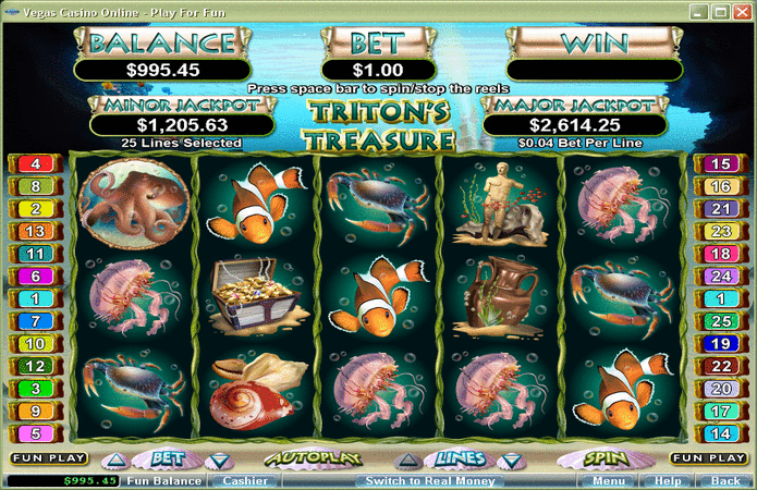 Tritons Treasure slot game