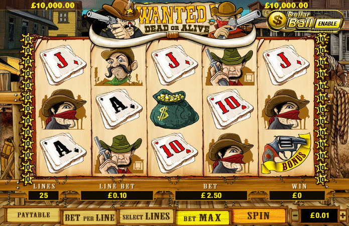 The Wanted Dead Or Alive slot game