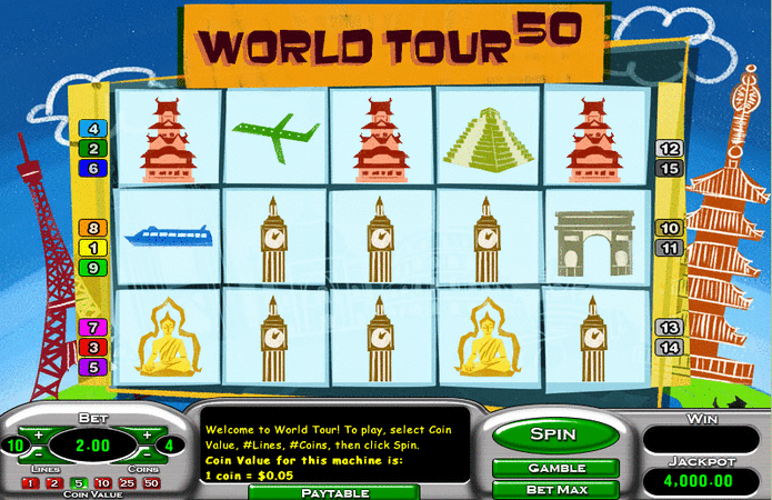 World Tour 50 Slot Game